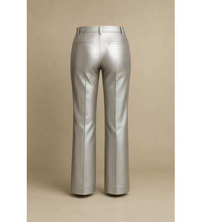 Produktbild 3 für 'Damen Weite Stoffhose in Silber'